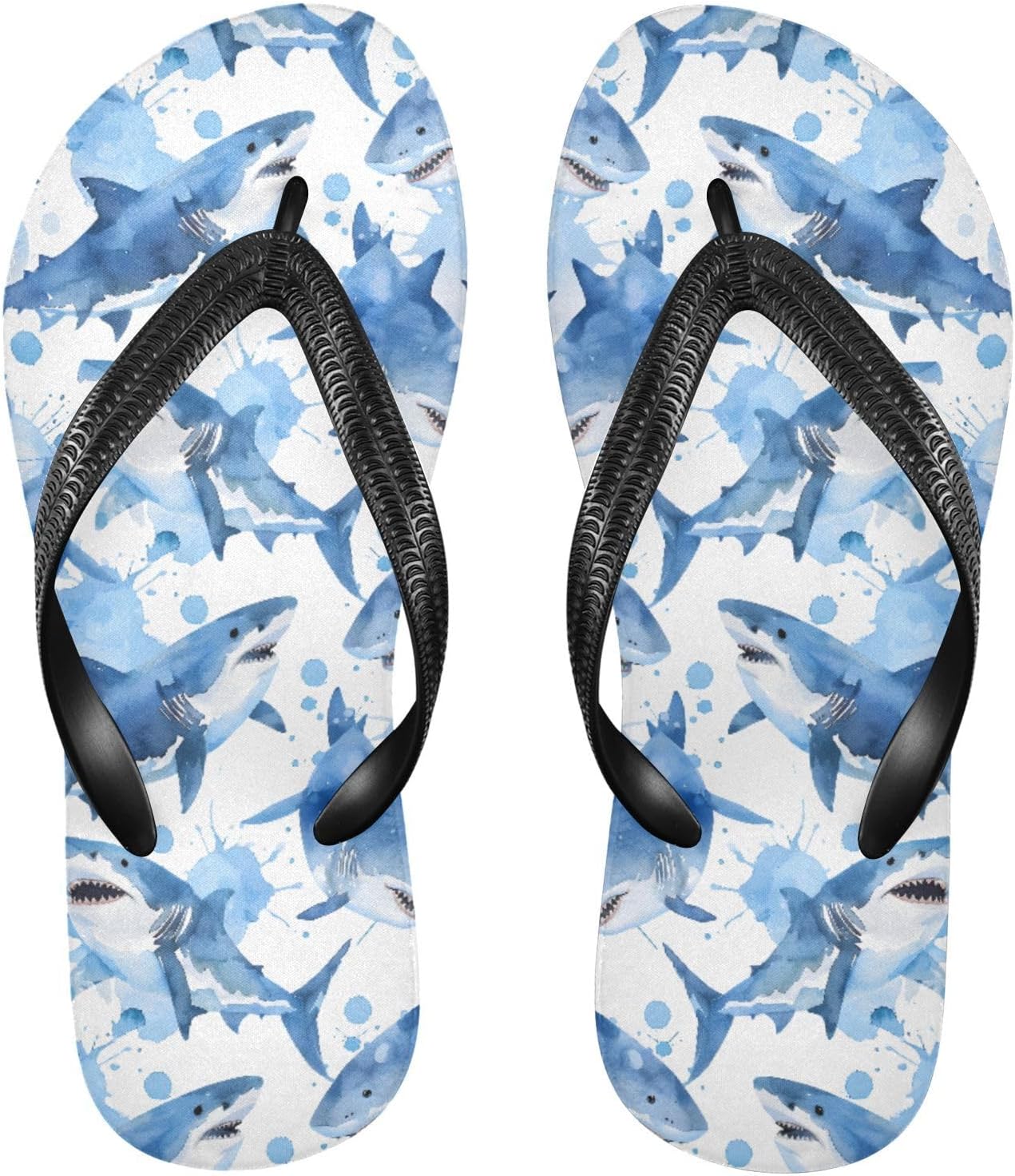 

Шлепанцы MNSRUU для женщин и мужчин, с мультяшным кроликом, женские шлепанцы, мужские сандалии, тапочки для душа, летние нескользящие шлепанцы для плавания, пляжа и ванной комнаты, размер XS, Shark A8630