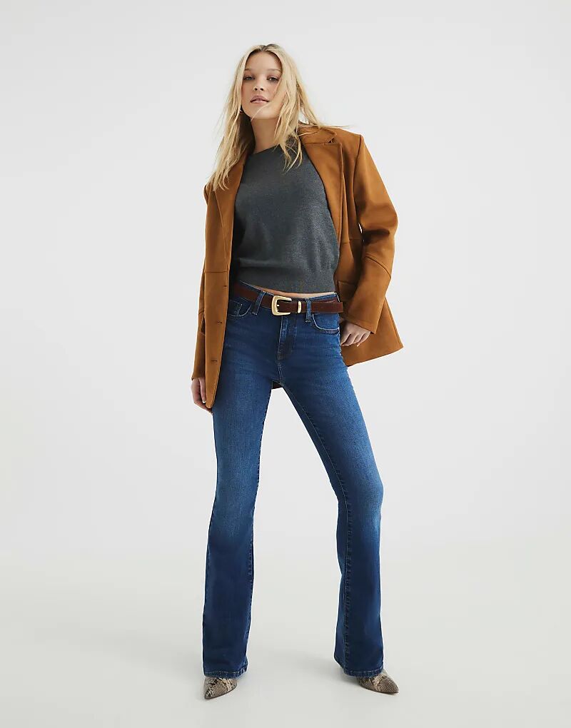 

Джинсы River Island Denim со средней посадкой, расклешенные, из денима, размер средний