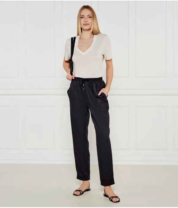 Льняная футболка c_ela_1 Regular fit Boss Orange, бежевый — фото 2