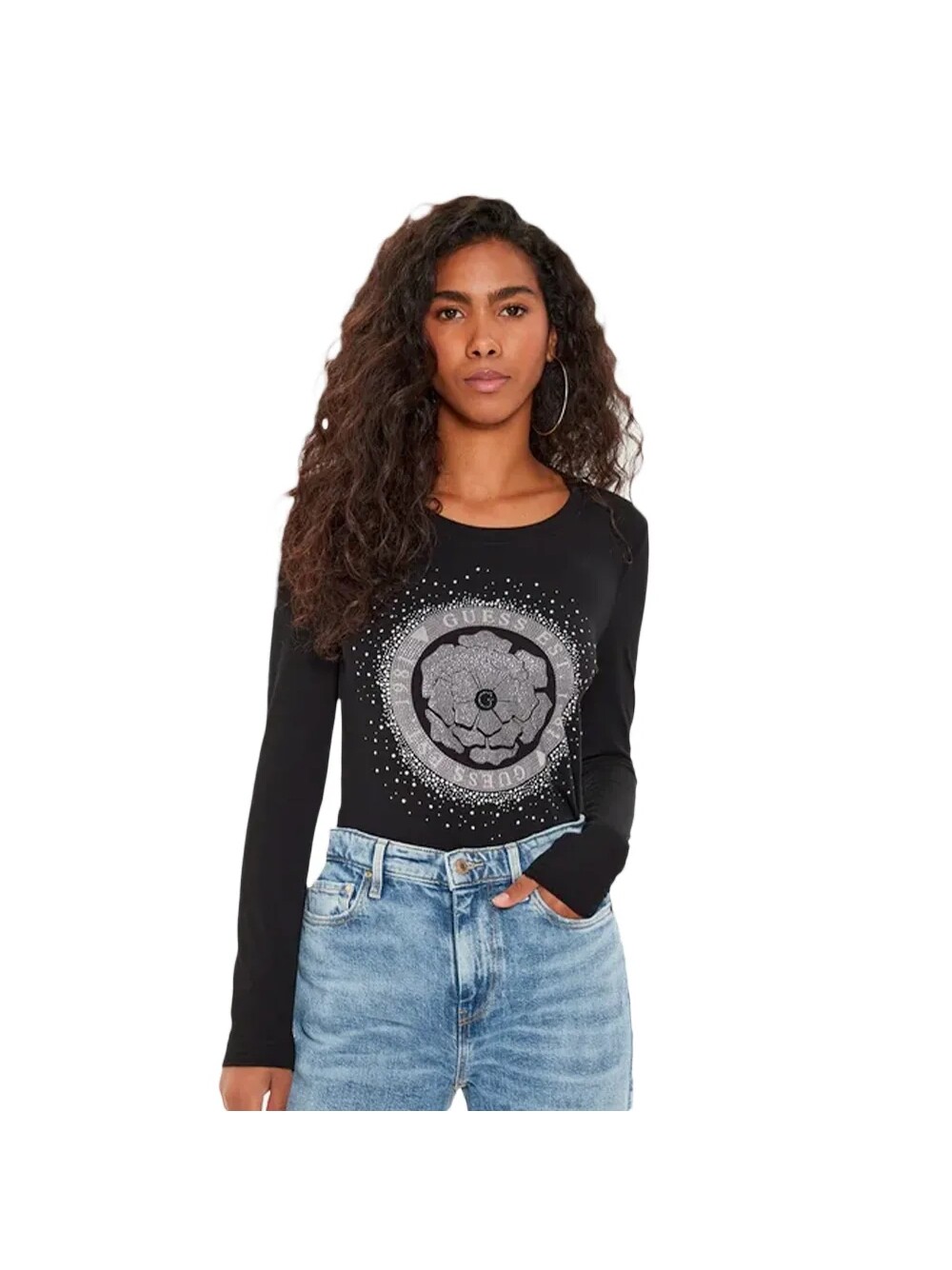 

Футболка со стразами 4г Guess, черный