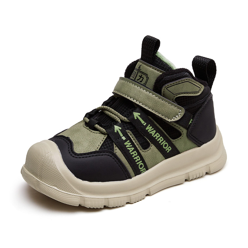 WARRIOR Кроссовки Slip Resistant, Abrasion Resistant, Thermal High Top Kids Lifestyle Shoes Black Green Kids' — фото 2