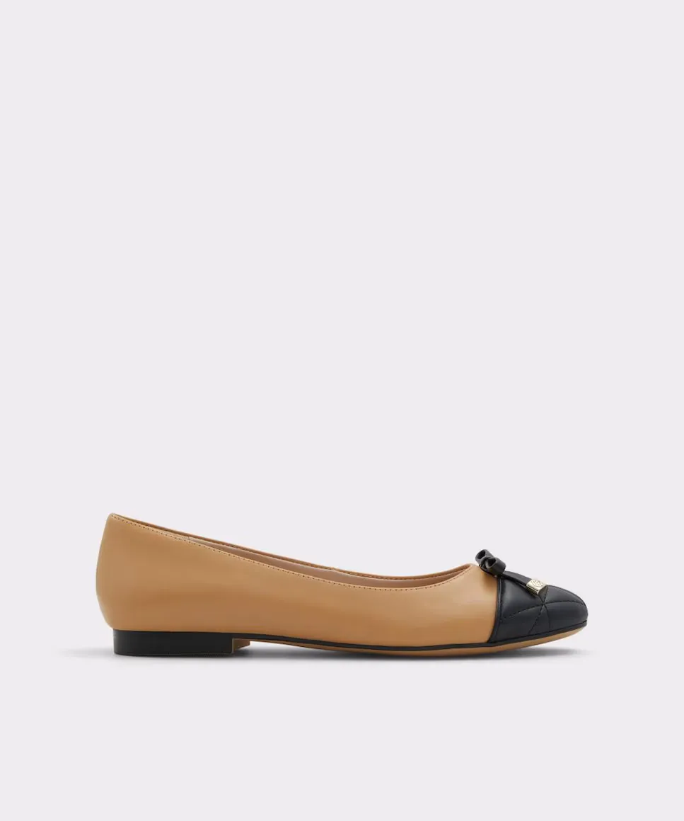 Женские кожаные балетки с круглым носком Aldo, бежевый