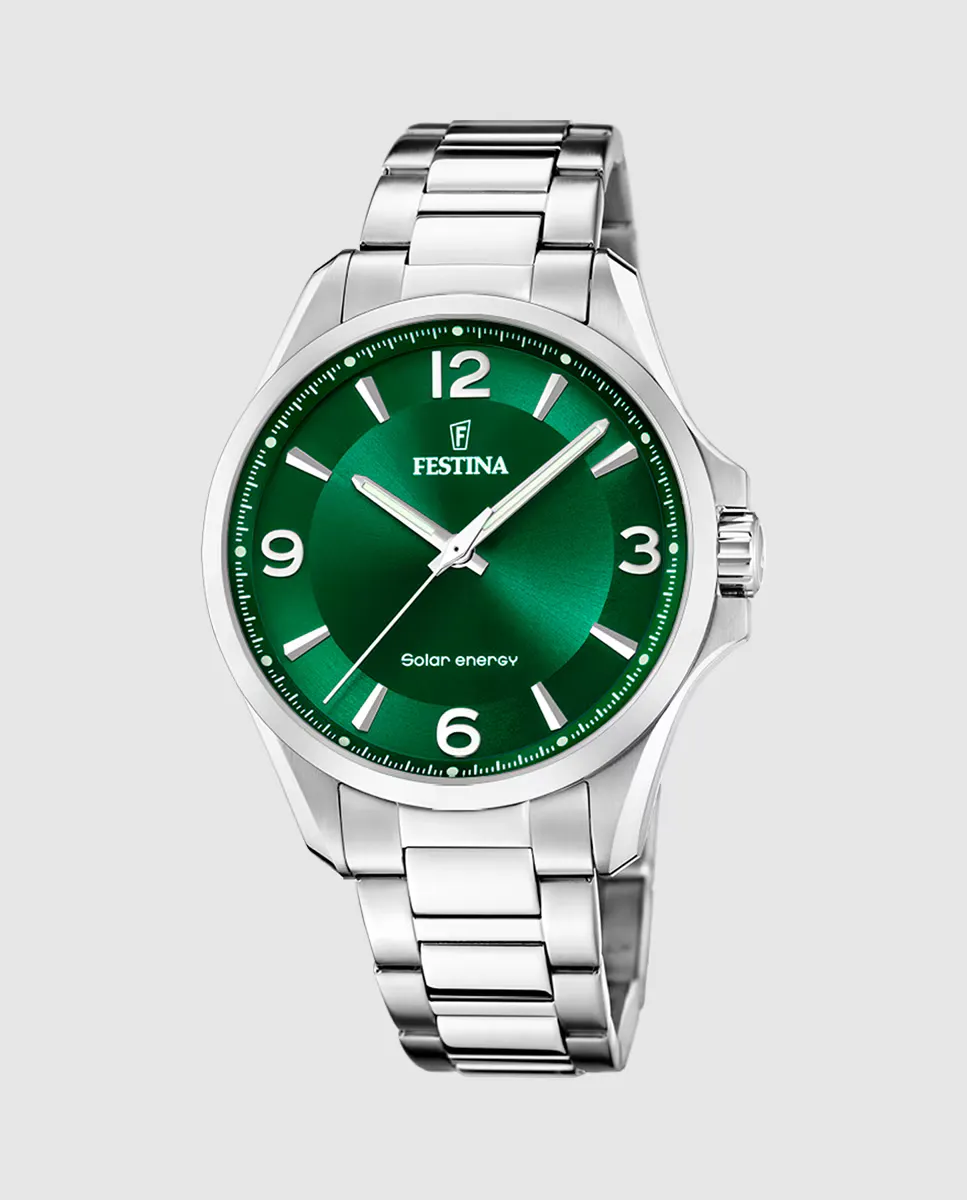 

F20656/3 Solar Energy мужские часы из серебристой стали Festina, серебряный