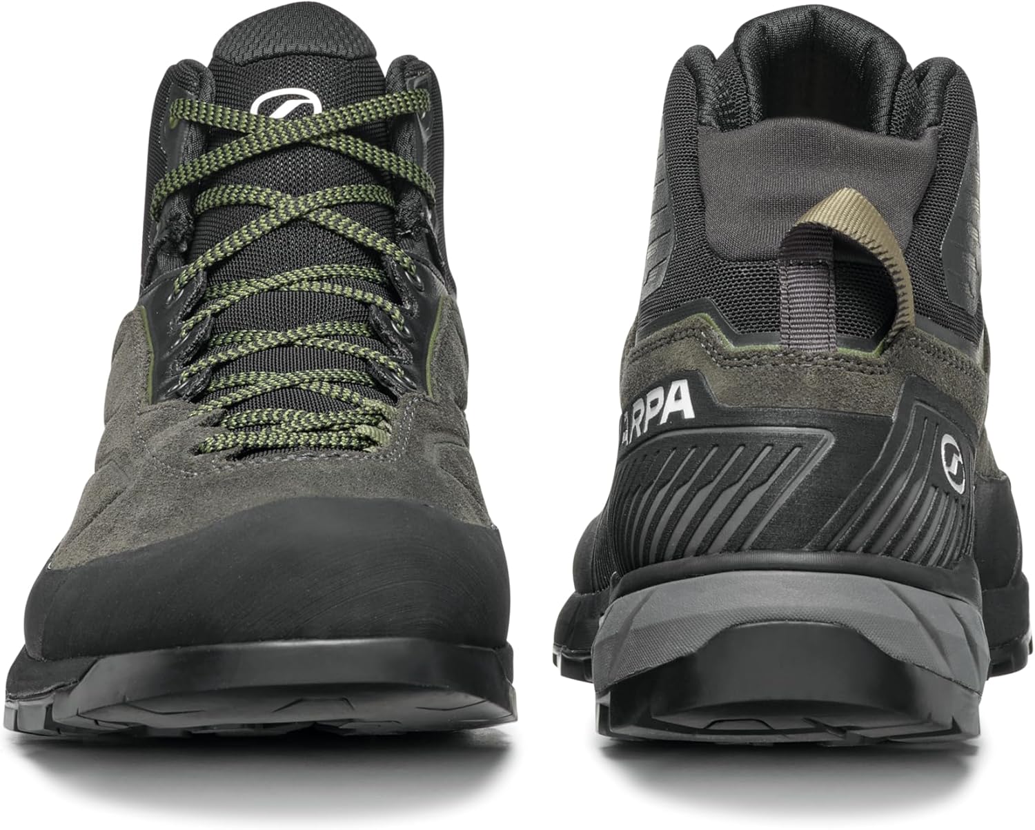 Мужские походные и альпинистские ботинки SCARPA Rapid XT Mid GTX с водонепроницаемой кожей и технологией Gore-Tex, Shark/Military — фото 4