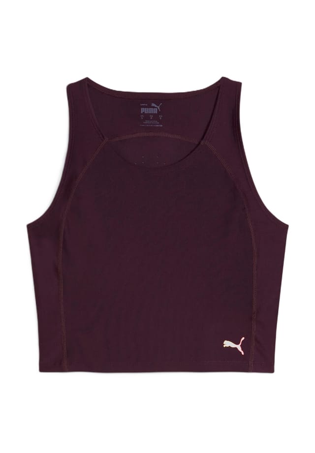 

Укороченный топ "run ultraform" с U-образным вырезом и широкими бретелями Puma, цвет midnight plum