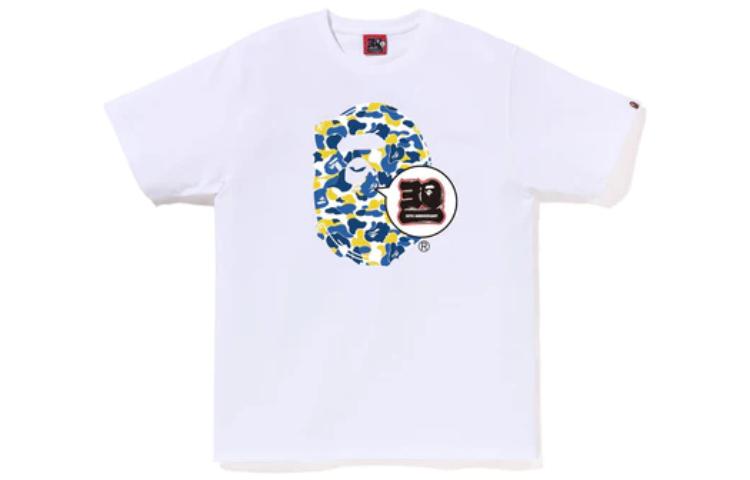 

Bape Store Shanghai Футболка с головой примата к 30-летию Bape A BATHING APE, белый набор в подарочной коробке