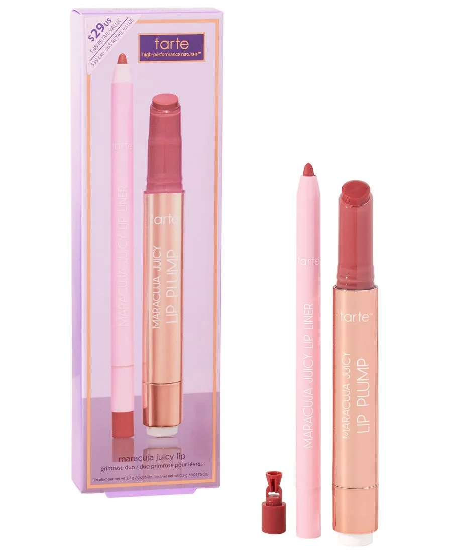 Tarte Набор из 2 предметов: карандаш для губ и бальзам для губ Maracuja Juicy Lip Rose