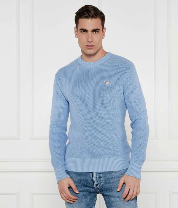 

Джемпер мужской Guess Jeans вязаный хлопковый, голубой
