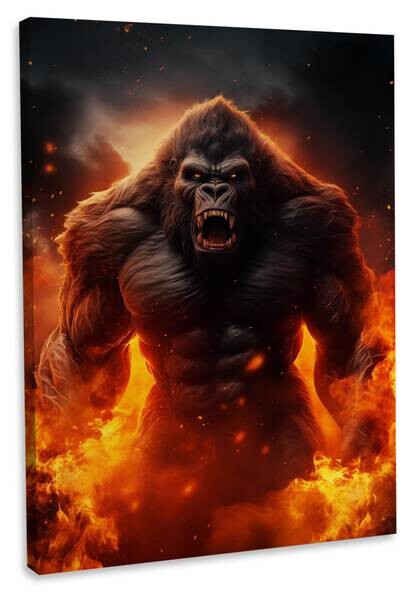 

Картина на холсте Hustling Sharks Fire Ape II, оранжевый
