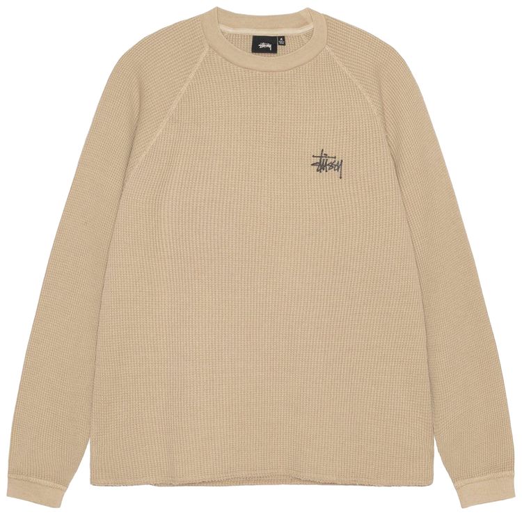

Лонгслив Stussy Raglan Thermal Long-Sleeve Crew 'Sand', загар