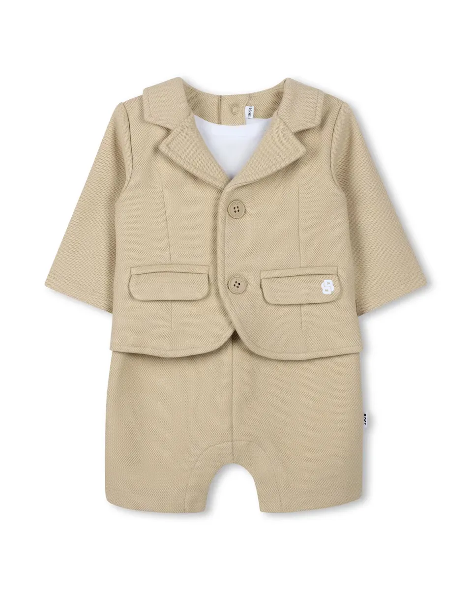 

Комплект для мальчика в цвете натуральный хлопок BOSS Kidswear, бежевый