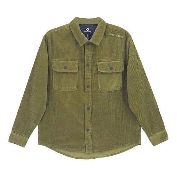 

Куртка overhead shirt jacket 'olive green' Converse, зеленый