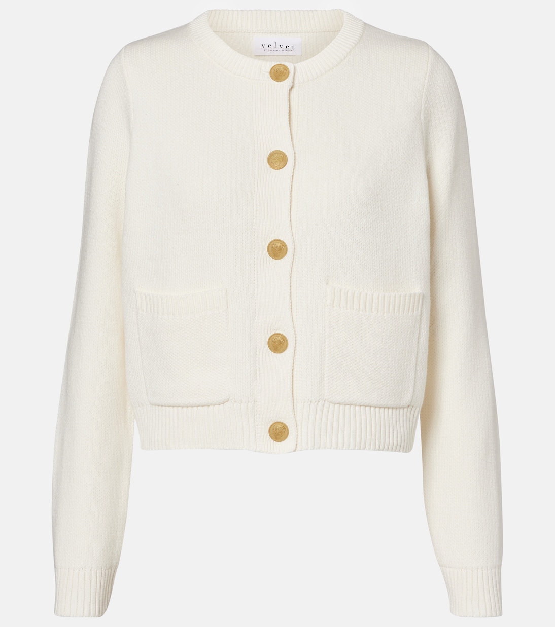 

Кардиган Mahal из хлопка и кашемира Velvet, Milk