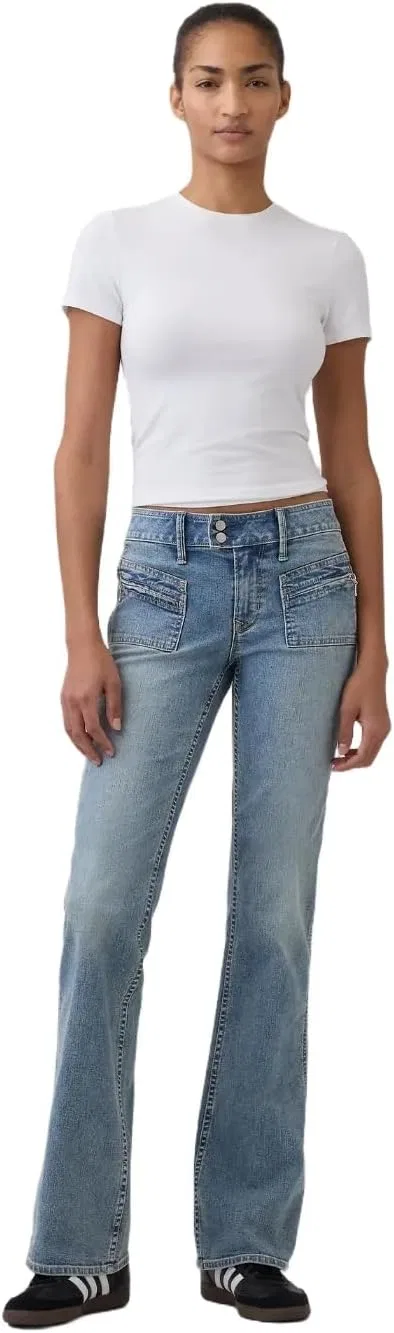 Женские джинсы Gap с низкой посадкой, удлиненные и облегающие