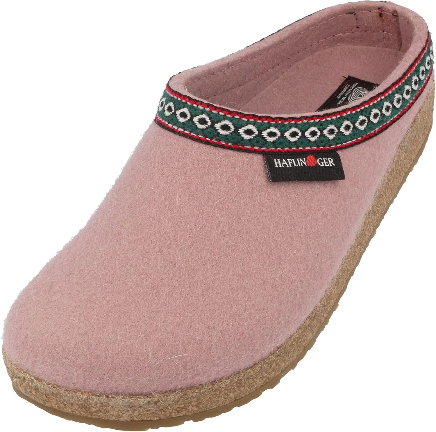 Женские плоские тапочки Haflinger Grizzly Franzl, Rosewood