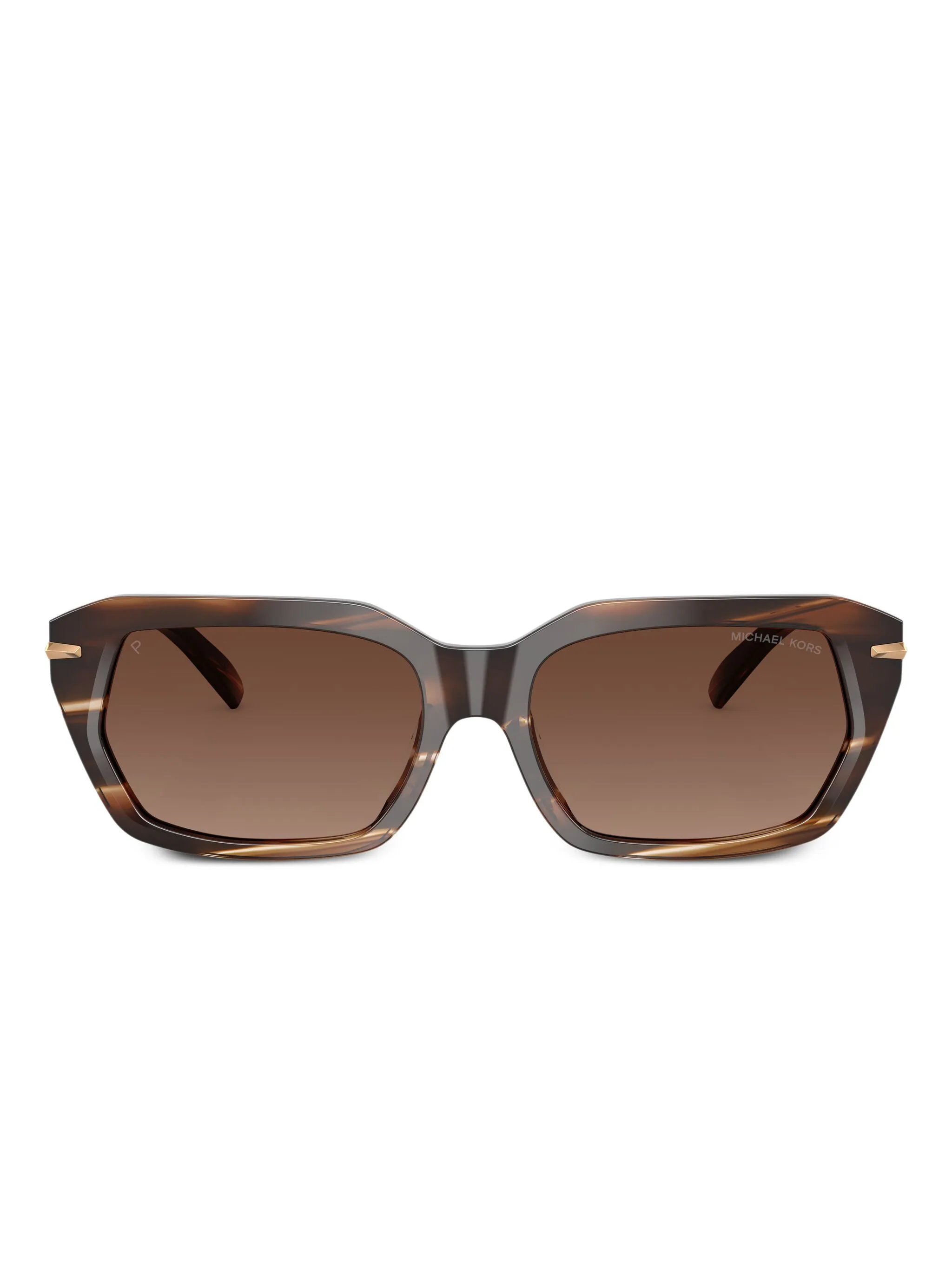

Солнцезащитные очки в геометричной оправе Michael Kors, коричневый