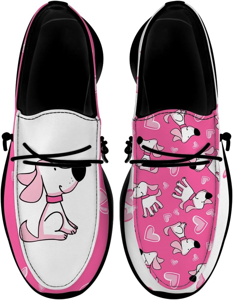 

Лоферы Quorax для женщин и мужчин, слипоны, забавные подарки для женщин и мужчин, белый/розовый