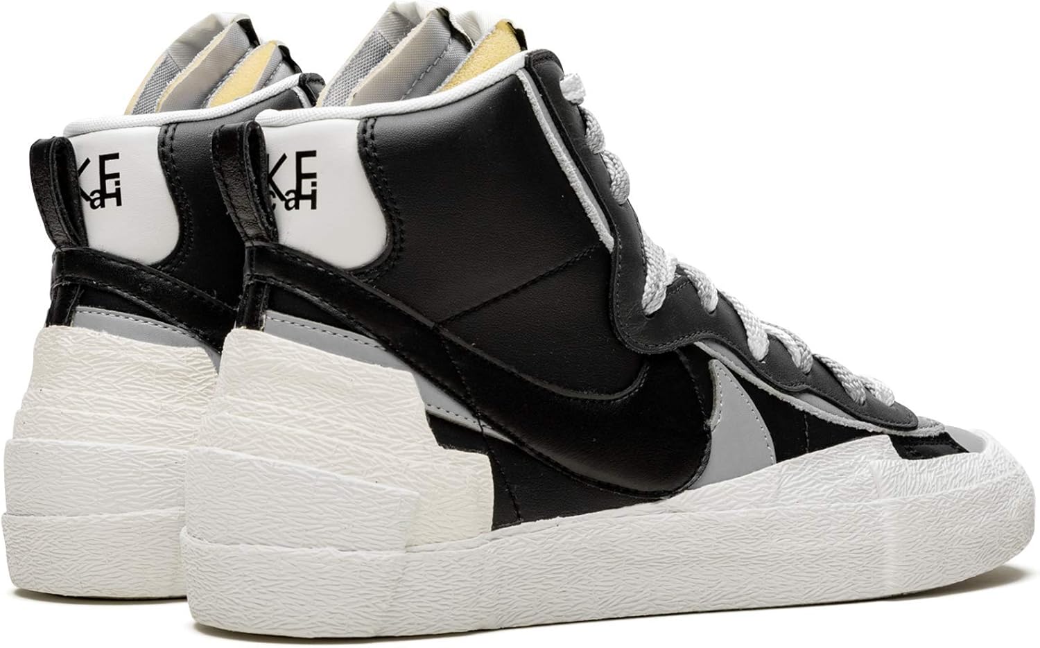 Sacai Blazer Mid by Nike - Black, White, University Blue, Sail, черный/серый/белый — фото 4