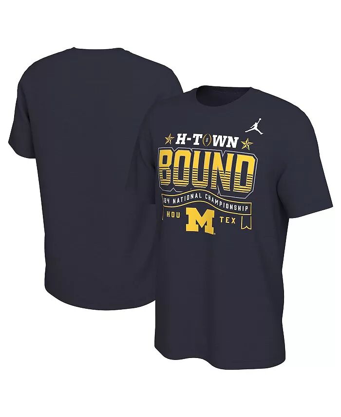 

Футболка мужская Navy Michigan Wolverines College Football Playoff 2024 National Championship Game Jordan