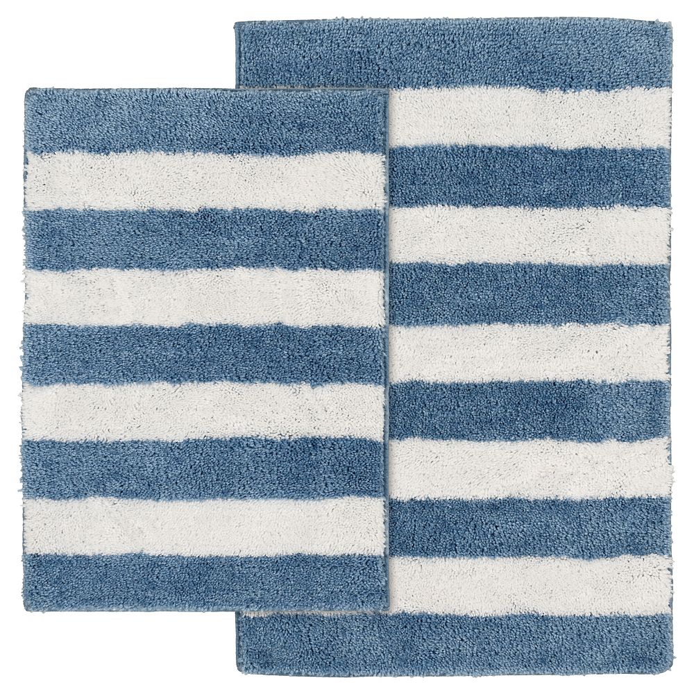 

Набор ковриков для ванной Garland Deco Beach Stripe из 2 предметов Garland Rug, цвет Basin Blue White