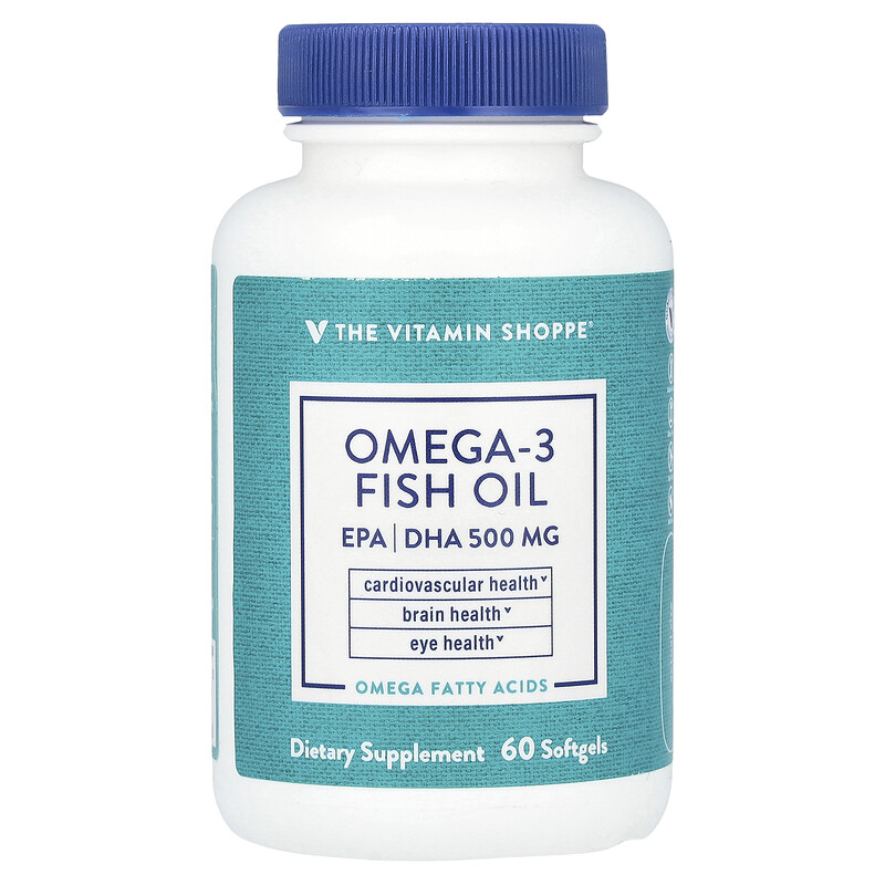 

The Vitamin Shoppe, рыбий жир с омега-3, 1000 мг, 60 мягких таблеток