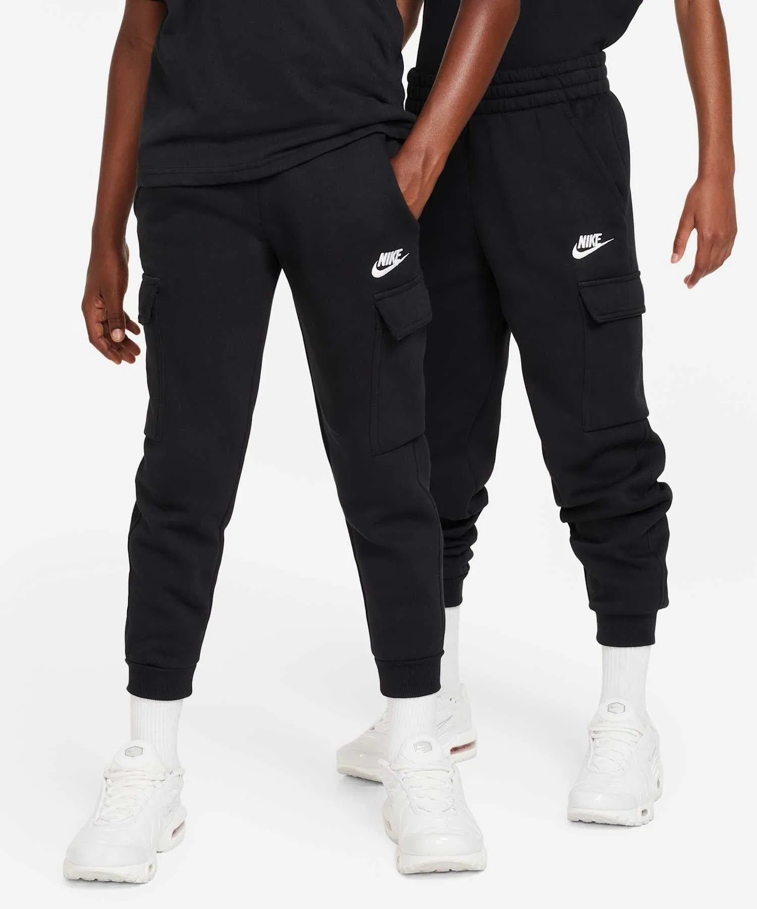 Детские флисовые брюки-карго Nike Sportswear Club / Детские флисовые брюки-карго Nike Sportswear Club FD3012-010, черные