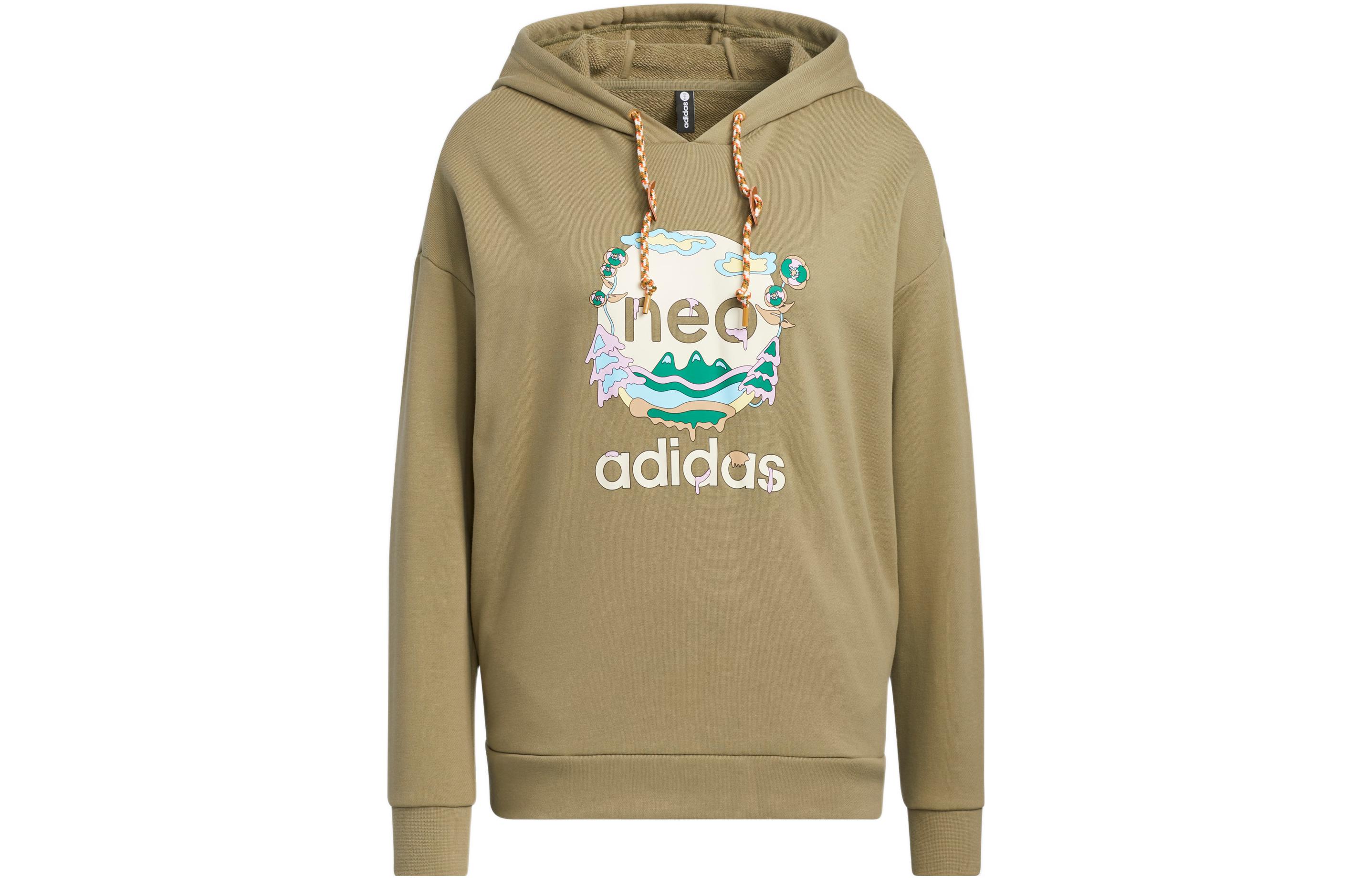 

Оливковая зеленая худи Adidas Neo Женская