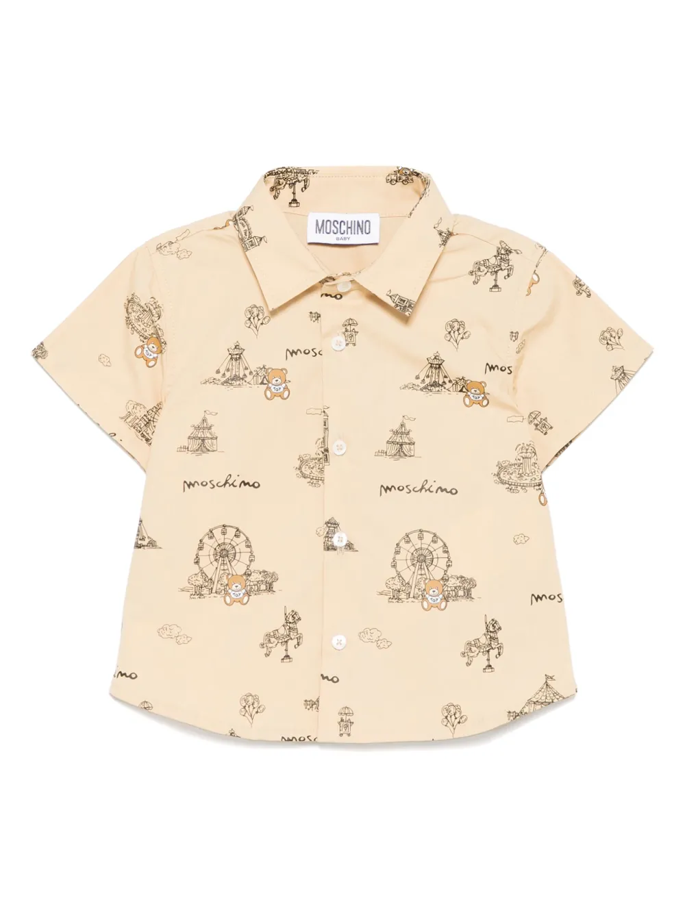 

Рубашка с принтом Teddy Bear Moschino Kids, нейтральный