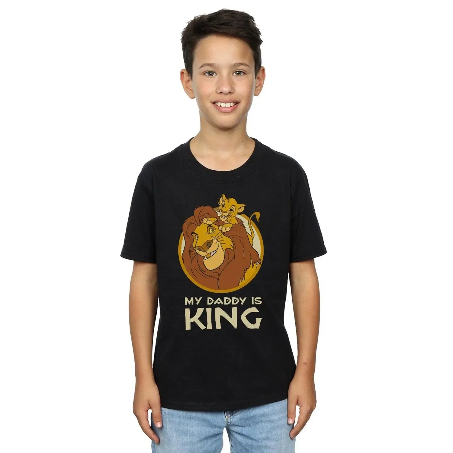 Детская футболка с принтом Lion King Disney, черный