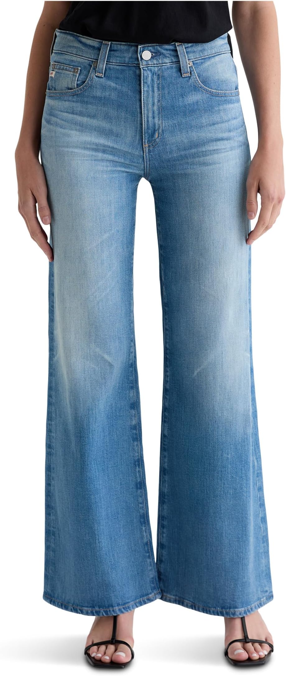 

Джинсы AG Jeans Saige Mid Rise Wide Leg In 18 Years Bisou, цвет 18 Years Bisou