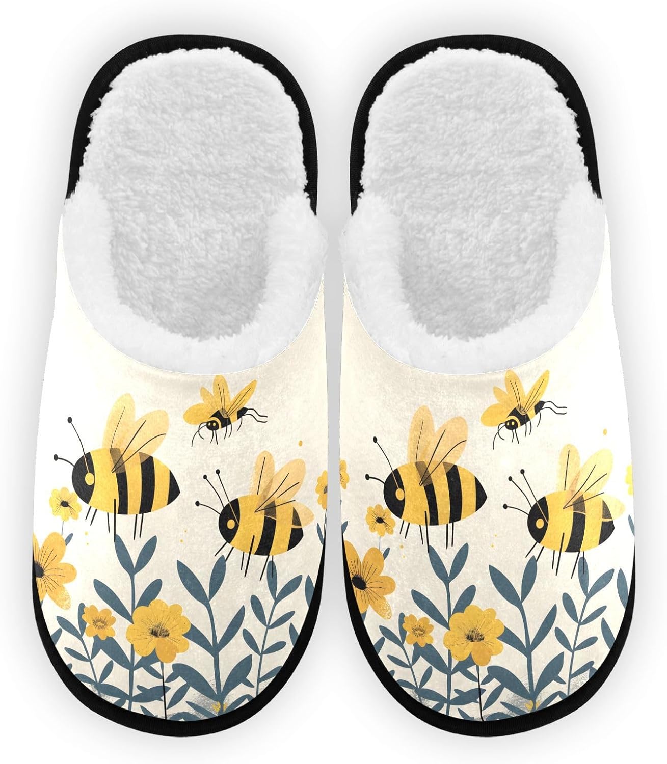 

Мягкие плюшевые тапочки FENOCHE с цветочным узором для женщин и мужчин, теплые и удобные, для путешествий и спа, нескользящие домашние тапочки, Multicolor