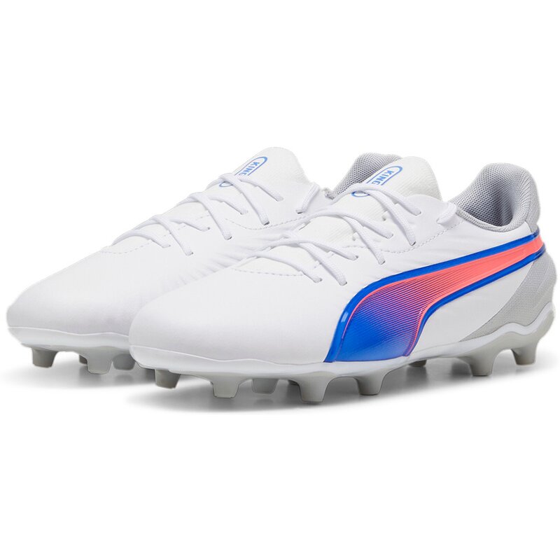 Футбольные бутсы для лужайки king match fg/ag jr Puma, белый — фото 3