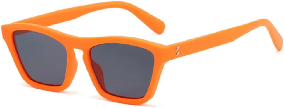 

Модные солнцезащитные очки 2027 года в конфетных тонах для женщин, с заклепками и градиентным переходом цвета, солнцезащитные очки UV400 для мужчин MTZJH, Orange Gray