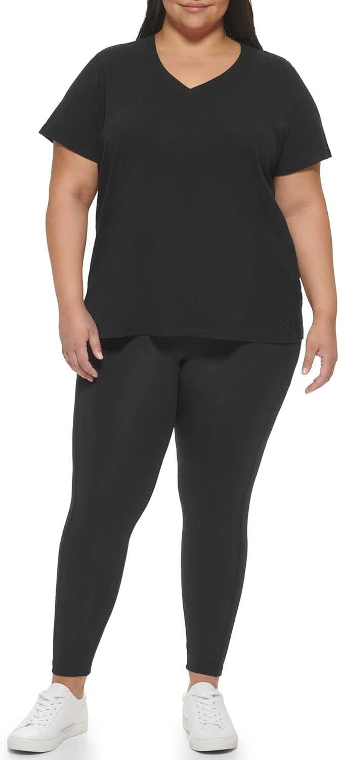 

Женская мягкая повседневная футболка с коротким рукавом Calvin Klein, Black, Черный, Женская мягкая повседневная футболка с коротким рукавом Calvin Klein, Black