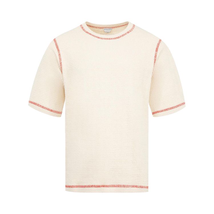 

Футболка Bottega Veneta Waffle Tee 'Chalk', белый