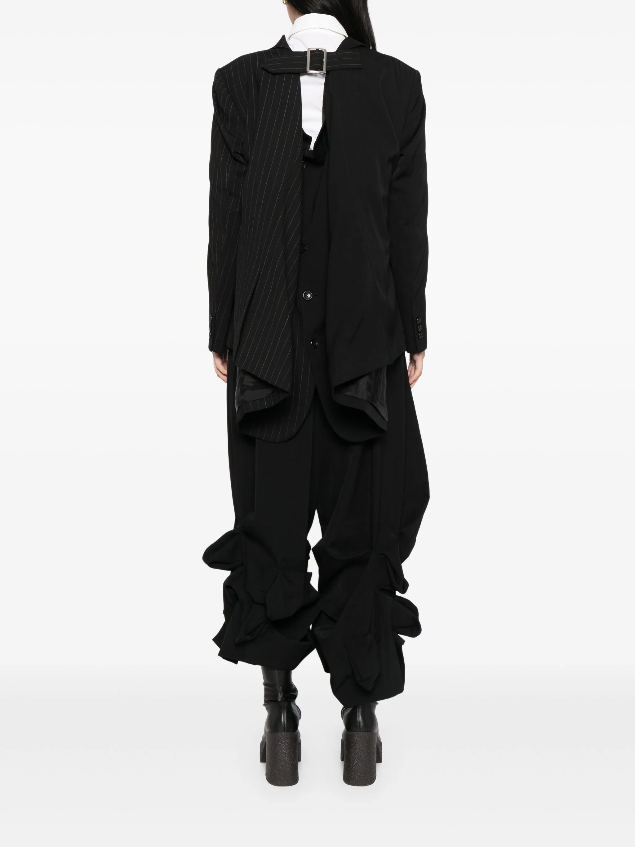 Блейзер асимметричного кроя Comme Des Garçons, черный — фото 4