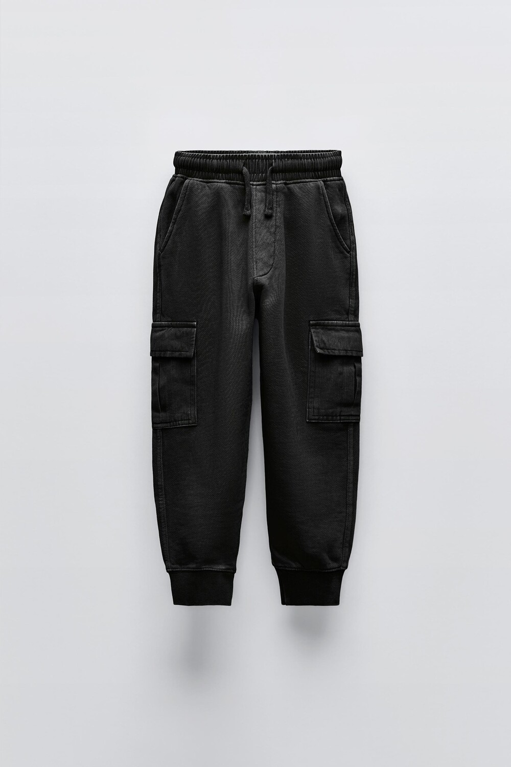 

Брюки карго из мягкой тканью ZARA, черный