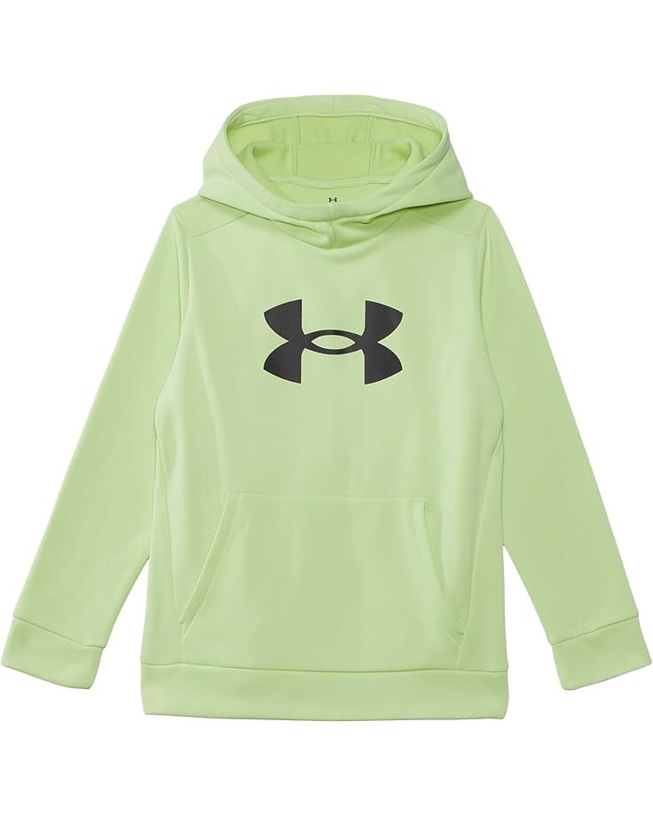 

Худи Under Armour Kids Fleece Big Logo Hoodie, цвет Retro Green/Black