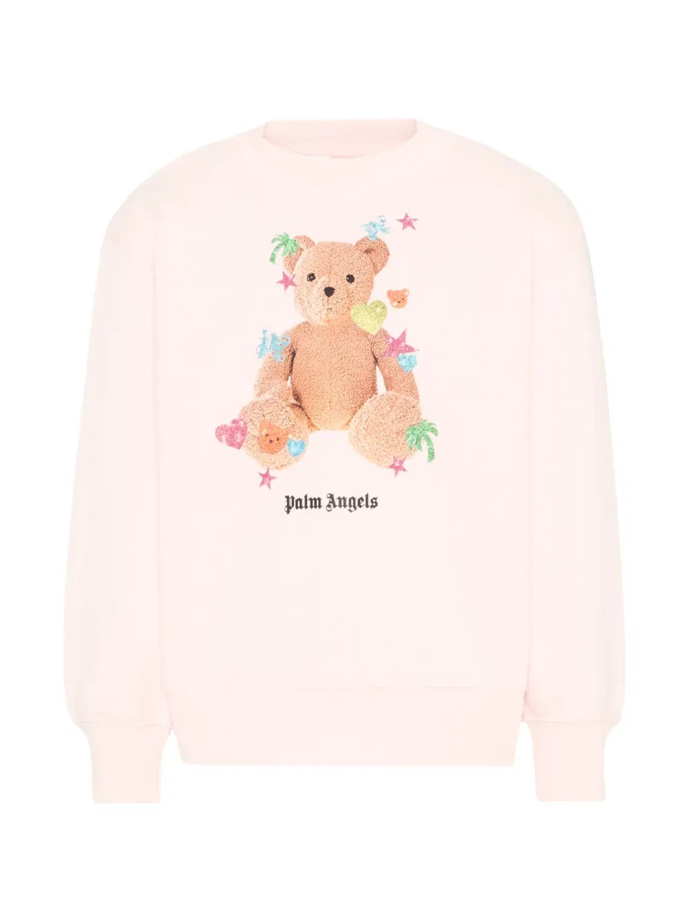 Толстовка с изображением плюшевого мишки Palm Angels Kids, розовый