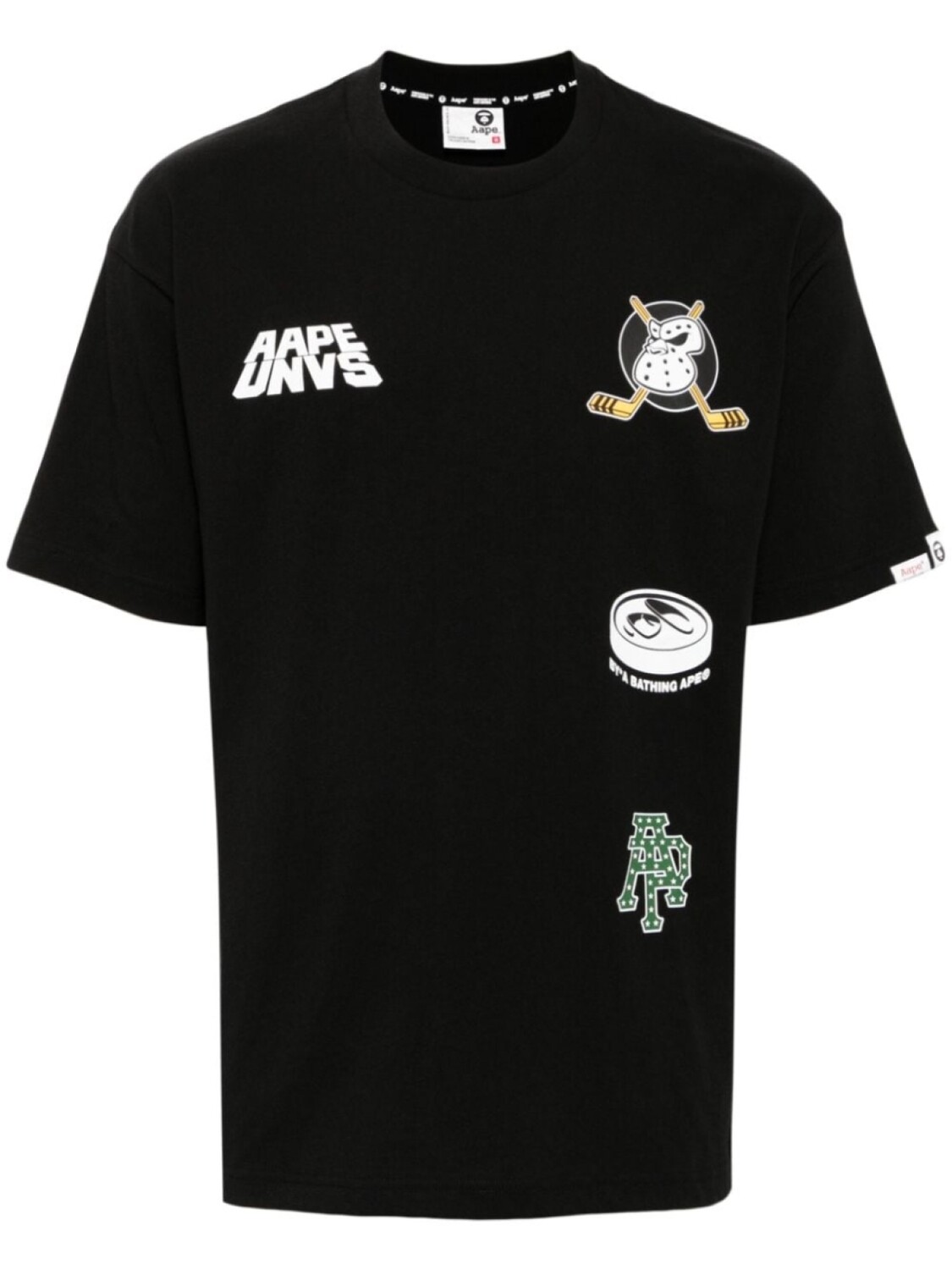 

AAPE BY *A BATHING APE футболка Moonface с логотипом, черный