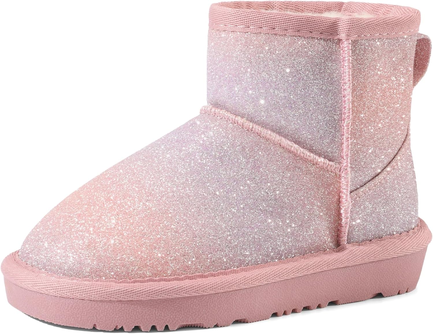 

Ботинки DREAM PAIRS для девочек и мальчиков, детские зимние ботинки до щиколотки с искусственным мехом, теплые снежные туфли, классические низкие ботинки для малышей/детей младшего и старшего возраста, Pink/Rainbow