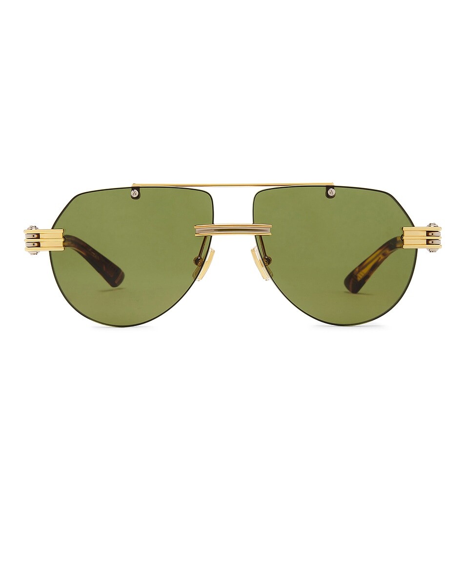 

Солнцезащитные очки BV1342S Bottega Veneta, цвет Gold, Silver, & Green