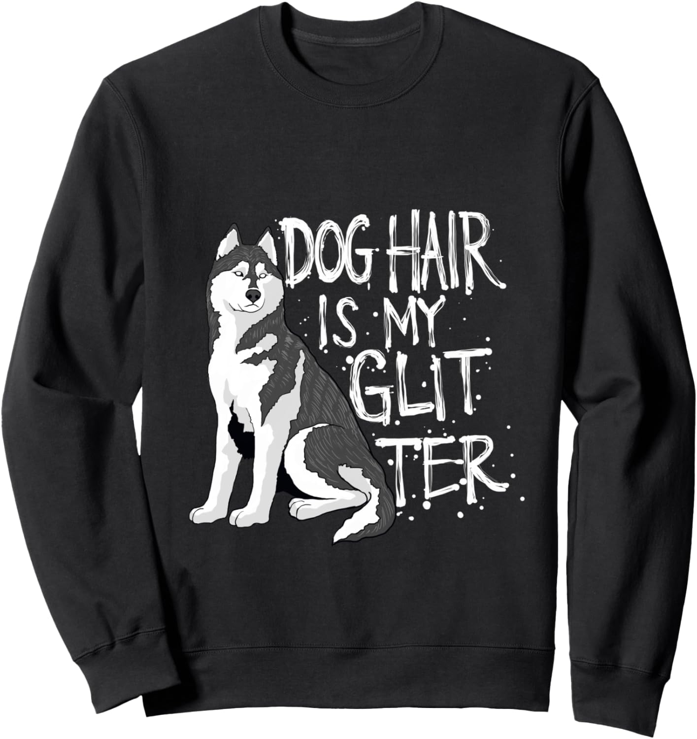 

Толстовка с изображением шерсти сибирской хаски Siberian Husky Dog Gifts, черный