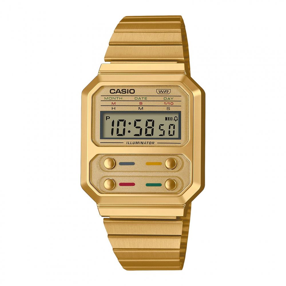 

Часы из стали и золота Casio