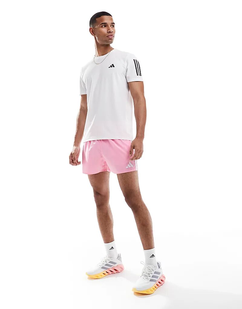 

Плавки-шорты Adidas Training с тремя полосками, 3 дюйма, розового цвета