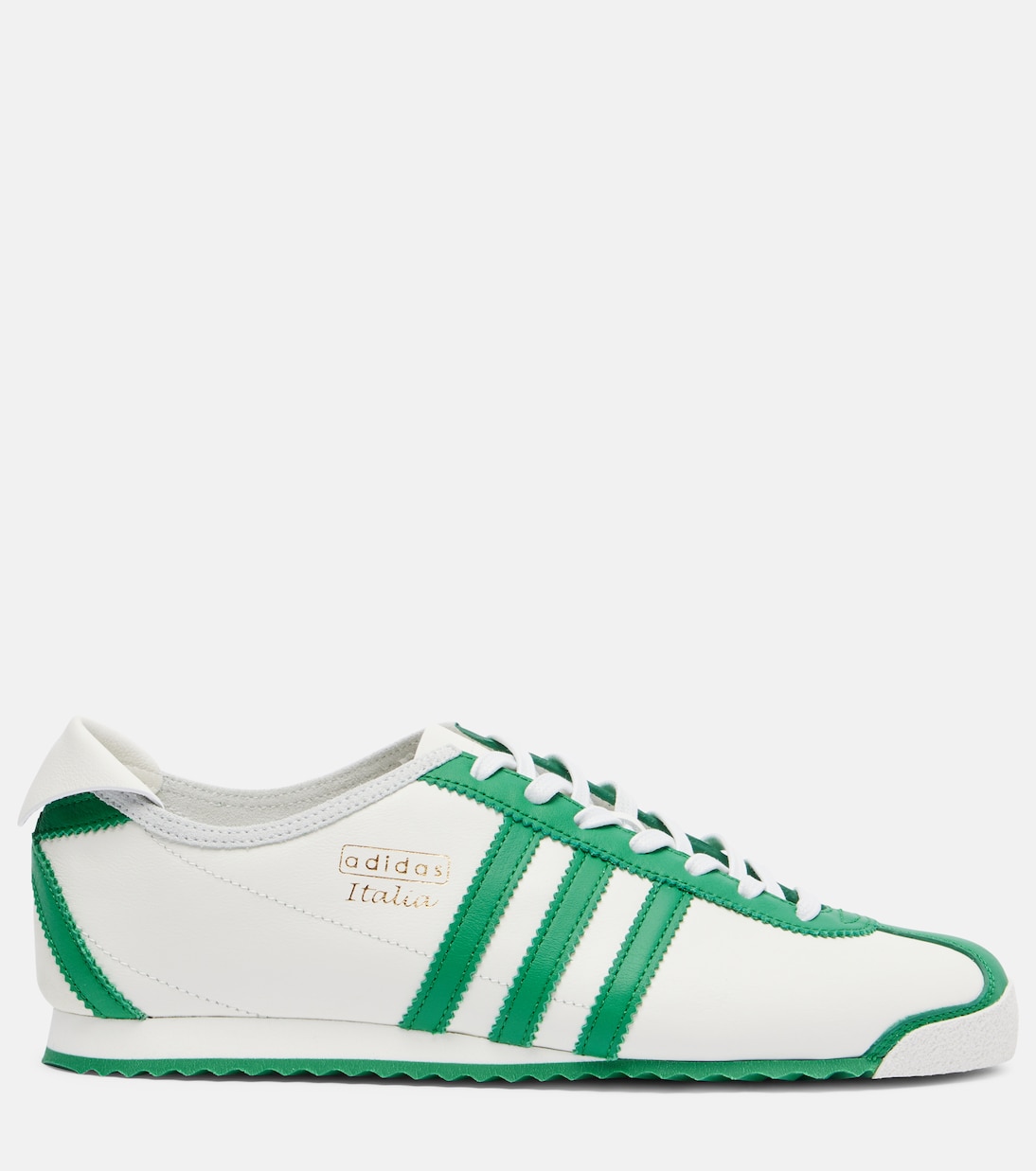 Кожаные кроссовки Italia 60s Adidas, Green/White — фото 4
