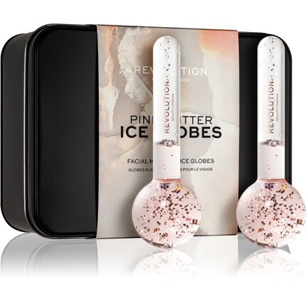 

Инструменты для массажа лица Ice Globes Pink Glitter - 2 шт Makeup Revolution
