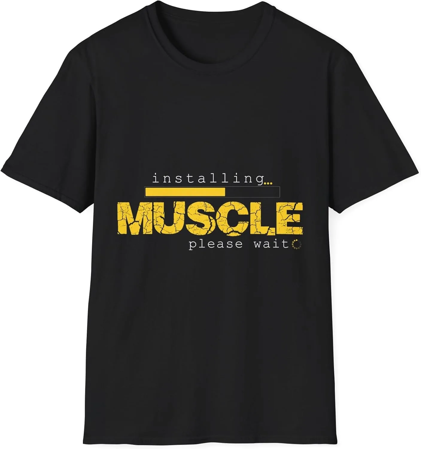 Футболка с принтом "Installing Muscle Please Wait"