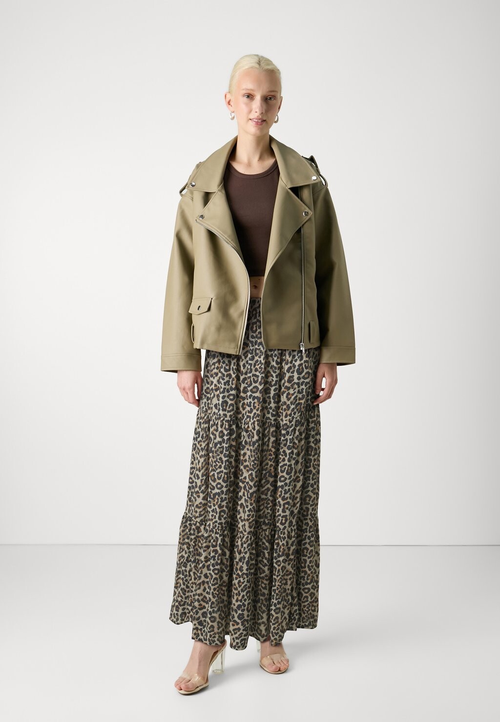 

Юбка макси ONLCIKKA LONG SKIRT ONLY, серый