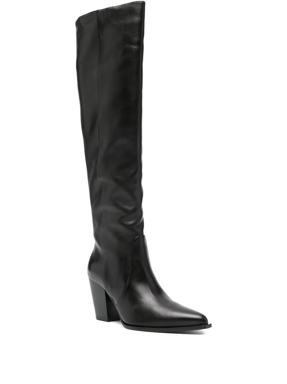 Сапоги с заостренным носком Stuart Weitzman, черный